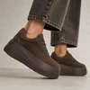 Pantofi casual Piele Naturala Maro cu talpa platforma Renata picture - 1