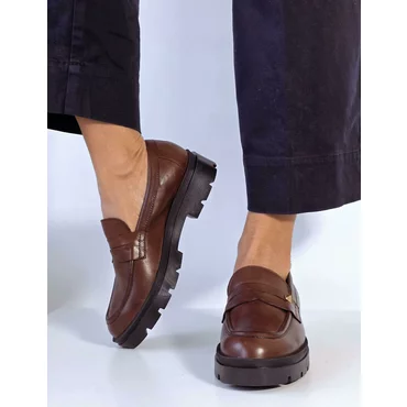 Pantofi casual Piele Naturala Maro Terra