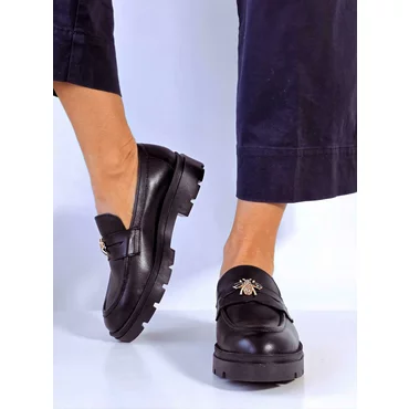 Pantofi casual Piele Naturala Negri Beldy