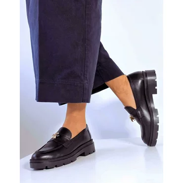 Pantofi casual Piele Naturala Negri Beldy