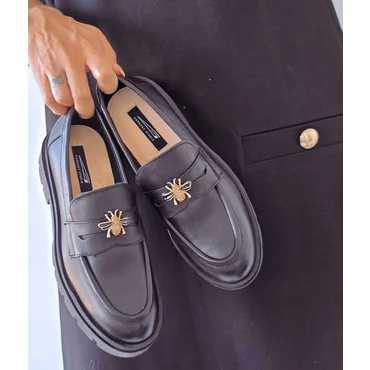 Pantofi casual Piele Naturala Negri Beldy