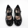 Pantofi casual Piele Naturala Negri cu accesoriu floare Ada picture - 5