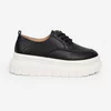 Pantofi casual Piele Naturala Negri cu siret Bonnie picture - 2