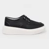 Pantofi casual Piele Naturala Negri cu siret elastic Cora picture - 2