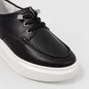 Pantofi casual Piele Naturala Negri cu siret elastic Cora picture - 4