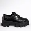 Pantofi casual Piele Naturala Negri cu siret Lucky picture - 4
