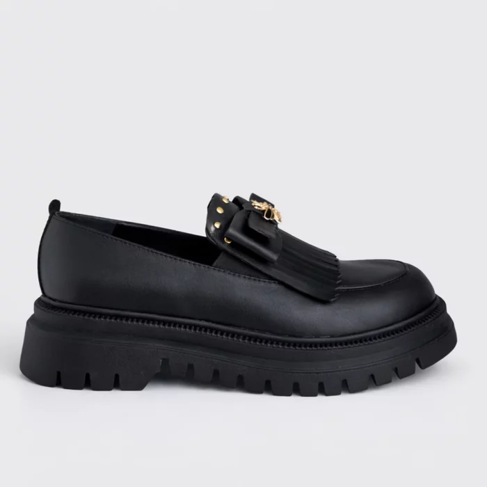 Pantofi casual Piele Naturala Negri Emerald picture - 3