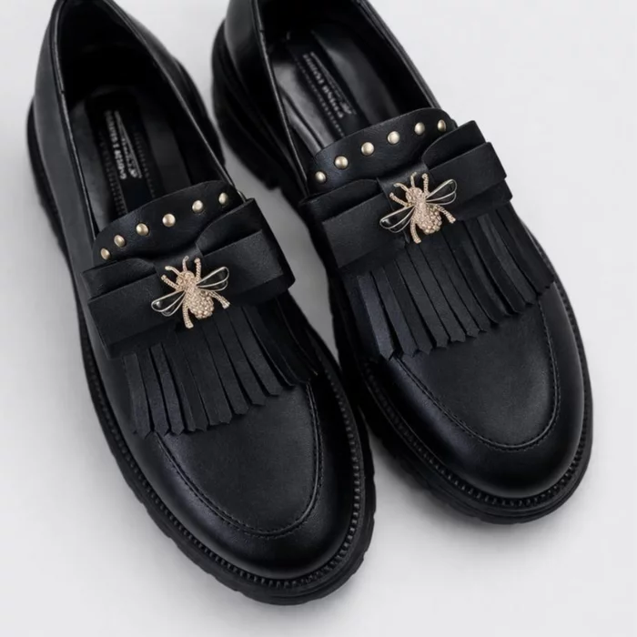 Pantofi casual Piele Naturala Negri Emerald picture - 5
