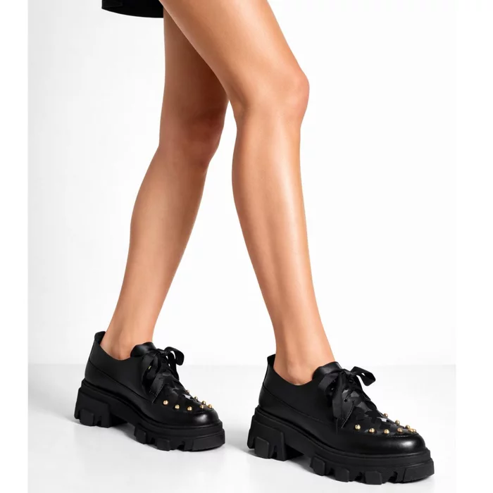 Pantofi casual Piele Naturala Negri Luke picture - 2