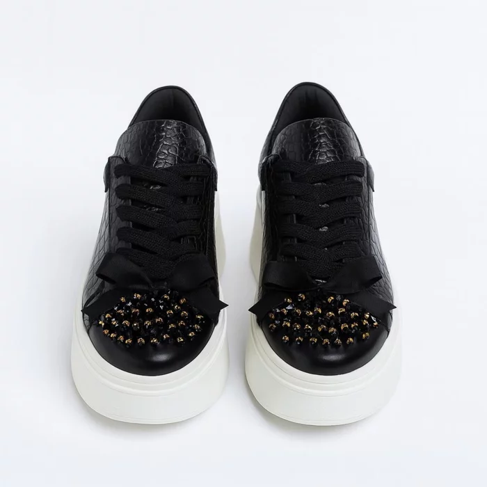 Pantofi casual Piele Naturala Presaj Negru Blaky picture - 3