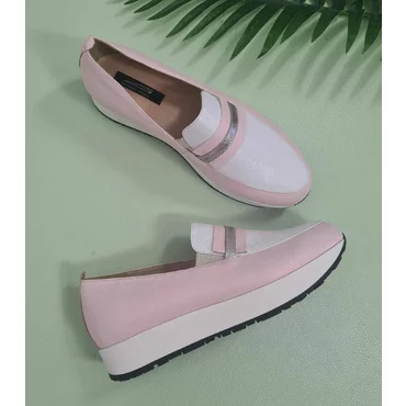 Pantofi casual Piele Naturala roz Klara