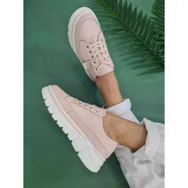Pantofi casual Piele Naturala roz Sofra