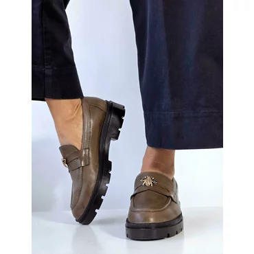 Pantofi casual Piele Naturala Taupe Beldy