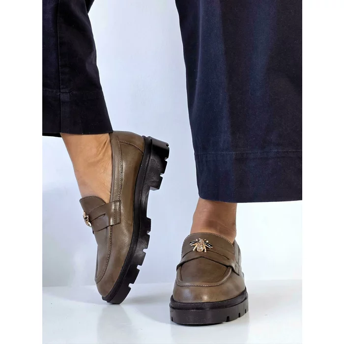 Pantofi casual Piele Naturala Taupe Beldy picture - 4