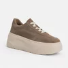 Pantofi casual Piele Naturala Taupe cu talpa platforma Renata picture - 3