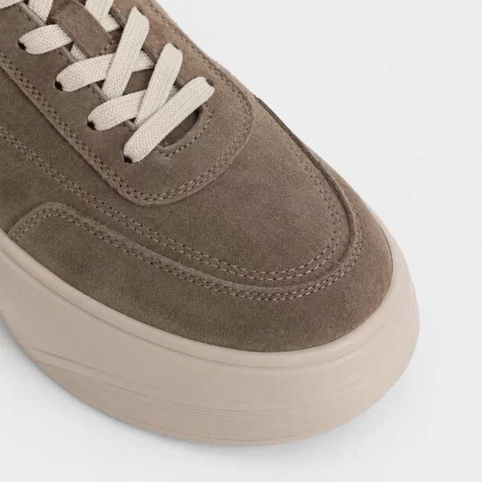 Pantofi casual Piele Naturala Taupe cu talpa platforma Renata picture - 4