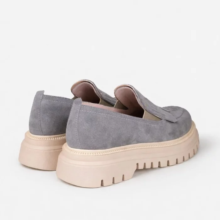 Pantofi casual Piele Naturala velur Gri Arven picture - 3