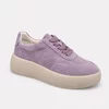 Pantofi casual Piele Naturala velur Lila cu siret Zoly picture - 4