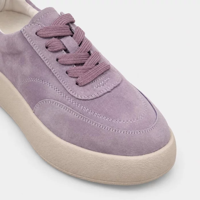 Pantofi casual Piele Naturala velur Lila cu siret Zoly picture - 5