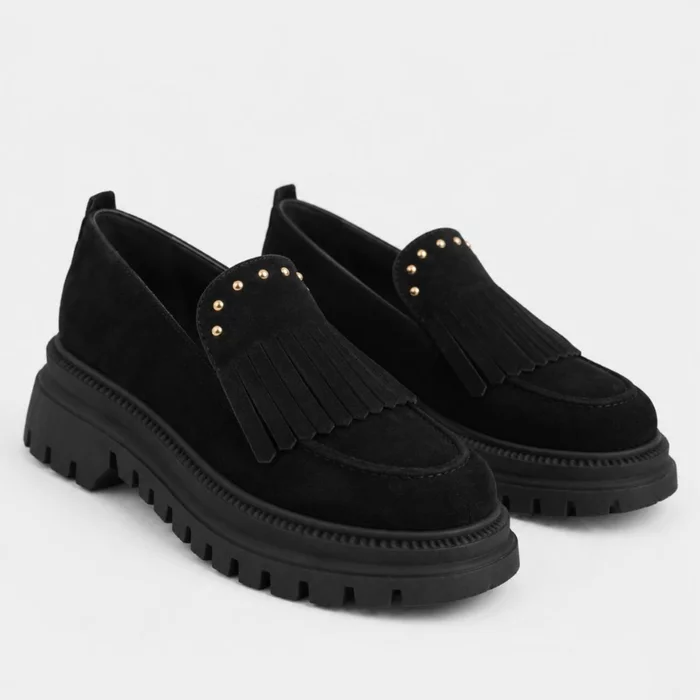 Pantofi casual Piele Naturala velur Negru Arven picture - 2