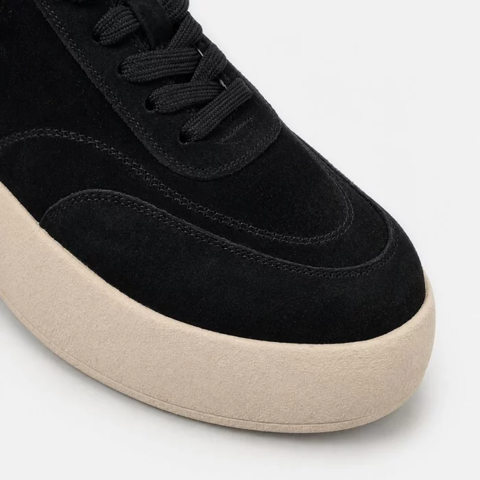 Pantofi casual Piele Naturala velur Negru cu siret Zoly picture - 4