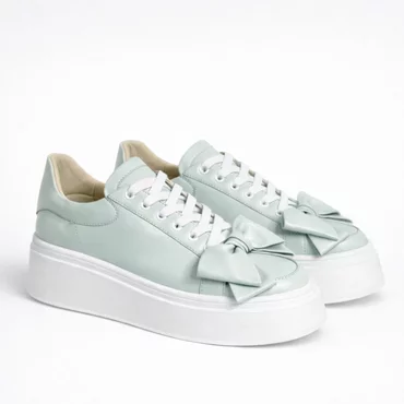 Pantofi casual Piele Naturala Verde ou rata Barni B