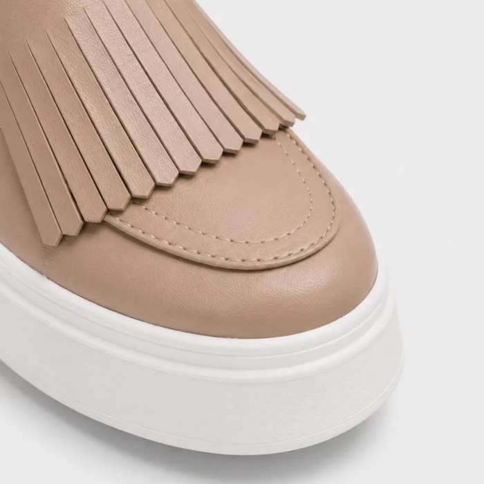 Pantofi casual platforma Piele Naturala Bej Fresh picture - 4