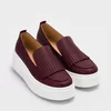Pantofi casual platforma Piele Naturala Bordo Fresh picture - 1