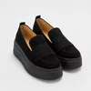 Pantofi casual platforma Piele Naturala Velur Negri Fresh picture - 1