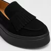 Pantofi casual platforma Piele Naturala Velur Negri Fresh picture - 4