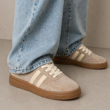 Pantofi casual sport Piele Naturala Bej Lumi
