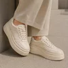 Pantofi casual sport Piele Naturala Bej Pale picture - 5