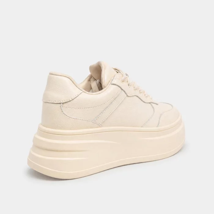 Pantofi casual sport Piele Naturala Bej Pale picture - 6
