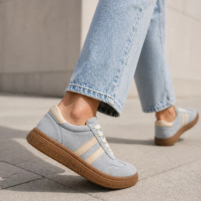 Pantofi casual sport Piele Naturala Gri Lumi picture - 3
