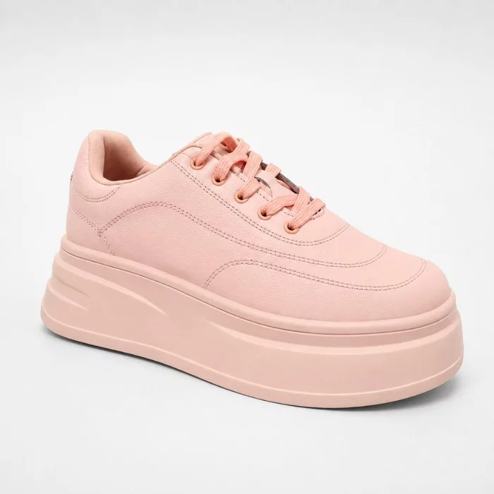 Pantofi casual sport Piele Naturala Roz Pale picture - 4