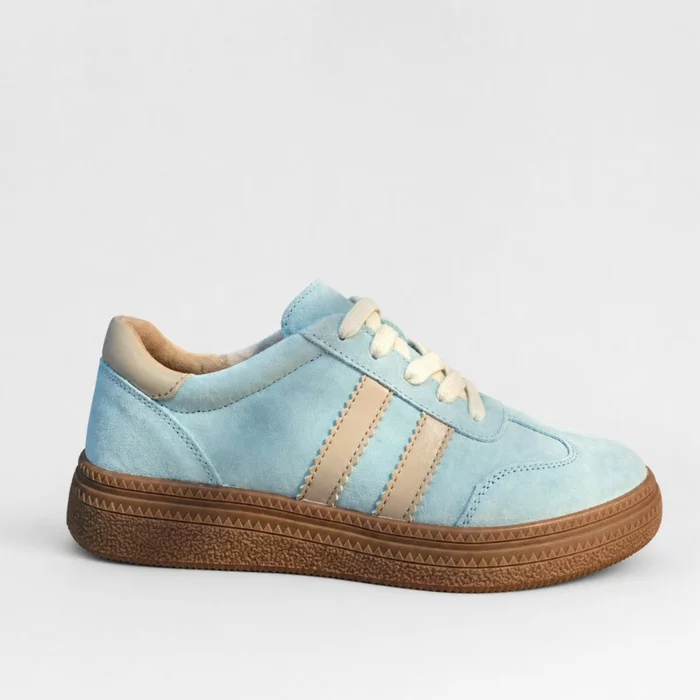 Pantofi casual sport Piele Naturala Turcoaz Lumi picture - 2