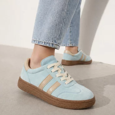 Pantofi casual sport Piele Naturala Turcoaz Lumi
