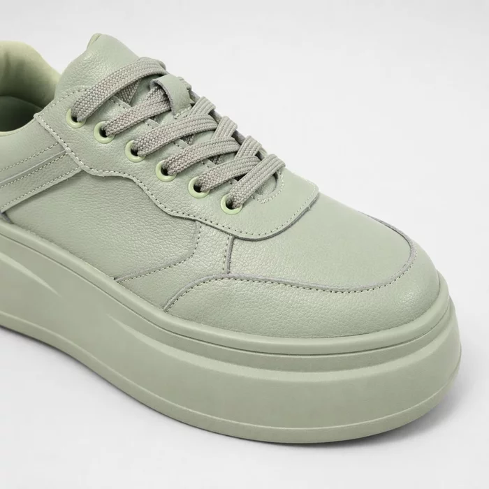 Pantofi casual sport Piele Naturala Verde fistic Pale picture - 3