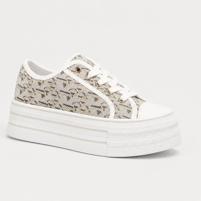 Pantofi casual sport textil imprimeu Bej Cloud picture - 4