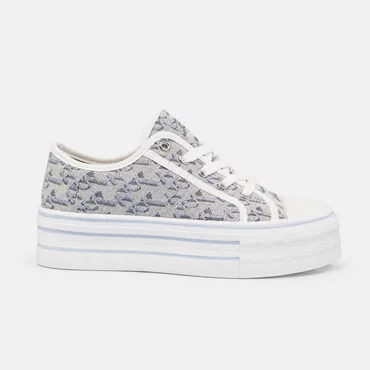 Pantofi casual sport textil imprimeu Blue Cloud