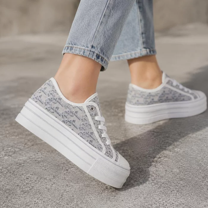 Pantofi casual sport textil imprimeu Blue Cloud picture - 2