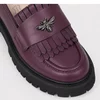 Pantofi casual tip loafer Piele Naturala Bordo Miral picture - 2