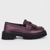 Pantofi casual tip loafer Piele Naturala Bordo Miral picture - 3