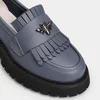 Pantofi casual tip loafer Piele Naturala Gri Miral picture - 4