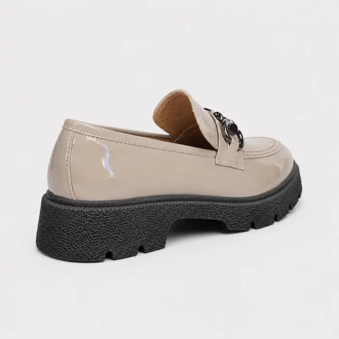 Pantofi casual tip loafer Piele Naturala naplac Bej Alexis picture - 4
