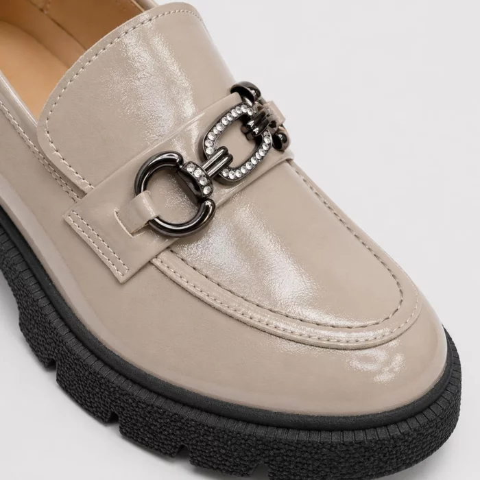 Pantofi casual tip loafer Piele Naturala naplac Bej Alexis picture - 5