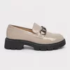 Pantofi casual tip loafer Piele Naturala naplac Bej Alexis picture - 1