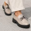 Pantofi casual tip loafer Piele Naturala naplac Bej Alexis picture - 2