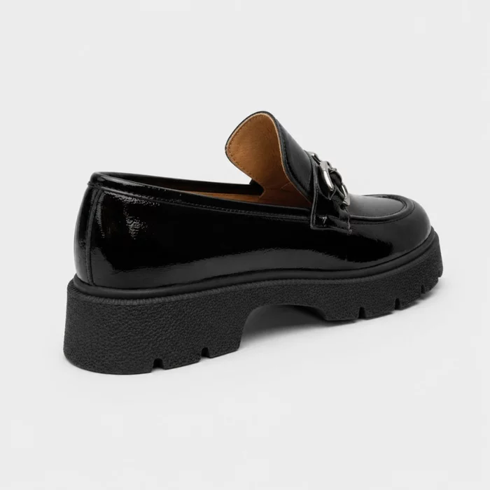 Pantofi casual tip loafer Piele Naturala naplac Negri Alexis picture - 4
