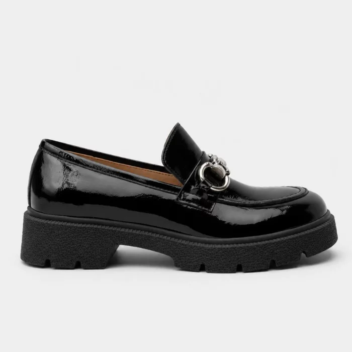 Pantofi casual tip loafer Piele Naturala naplac Negri Alexis picture - 2